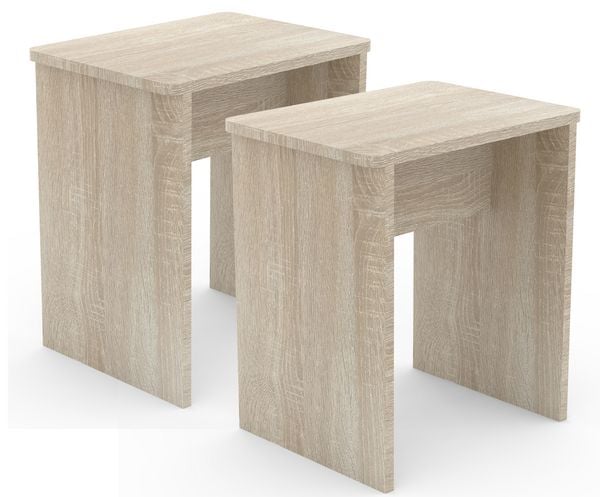 Produktbild: 2er Set Sitzhocker Fu&szlig;ablage Beistelltisch Esal
