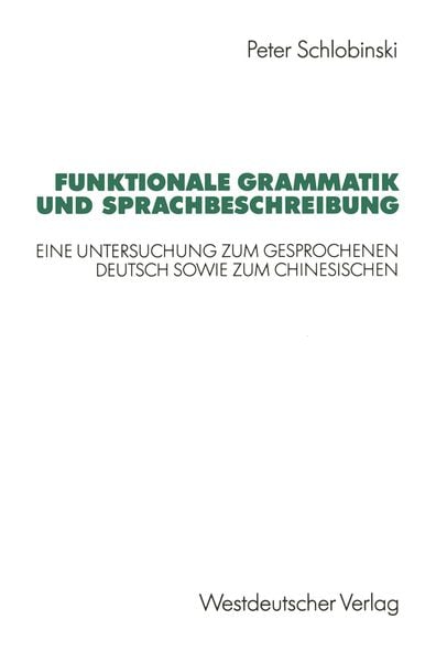 Produktbild: Funktionale Grammatik und Sprachbeschreibung