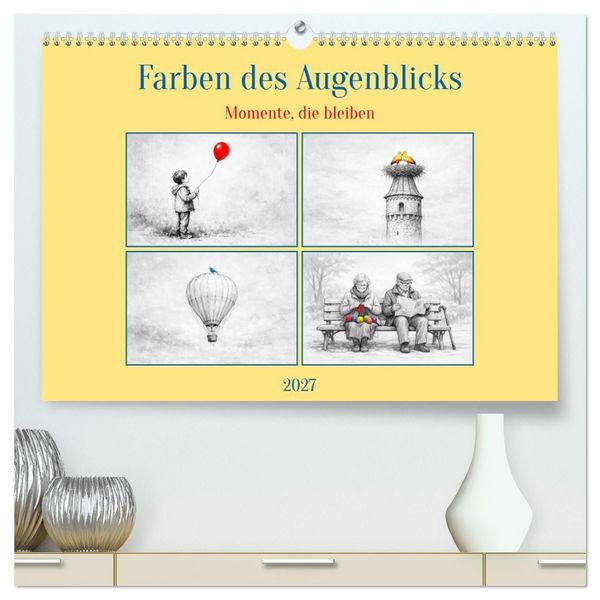 Produktbild: Farben des Augenblicks - Momente, die bleiben (hochwertiger Premium Wandkalender 2027 DIN A2 quer), Kunstdruck in Hochglanz