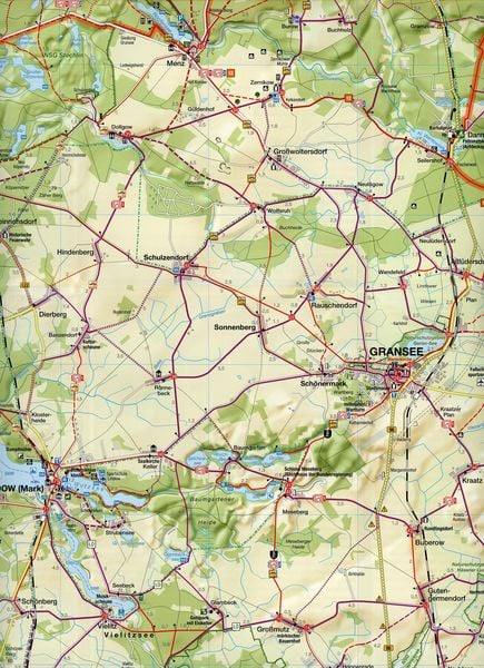 Produktbild: Fahrradkarte Land zwischen Rhin und Havel 1:75.000