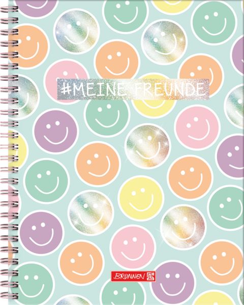 Produktbild: Brunnen Freundebuch Happy Hippie &brvbar; 16&times;21 cm, 80 Seiten, mehrfarbig, pastell