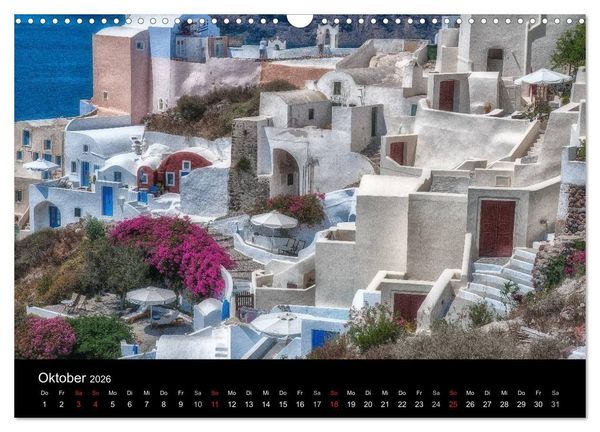 Produktbild: Zauberhaftes Santorin (Wandkalender 2026 DIN A3 quer), CALVENDO Monatskalender