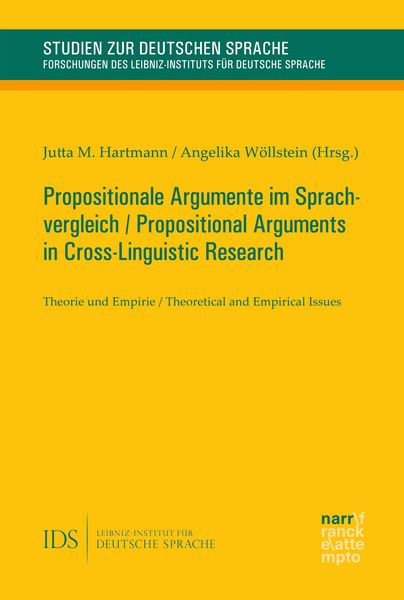 Produktbild: Propositionale Argumente im Sprachvergleich / Propositional Arguments in Cross-Linguistic Research