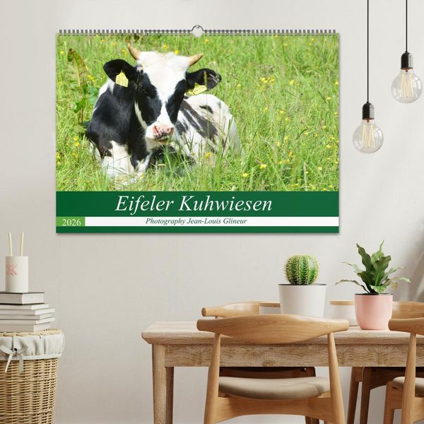 Produktbild: Eifeler Kuhwiesen (Wandkalender 2026 DIN A2 quer), CALVENDO Monatskalender