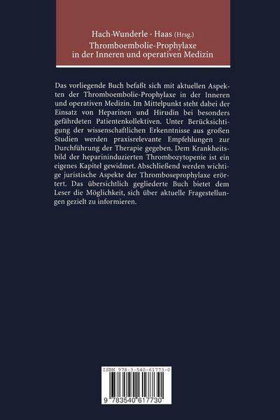 Produktbild: Thromboembolie-Prophylaxe in der Inneren und operativen Medizin
