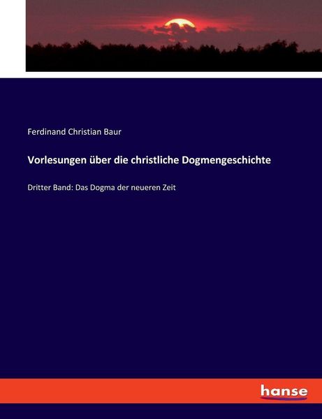 Produktbild: Vorlesungen &uuml;ber die christliche Dogmengeschichte