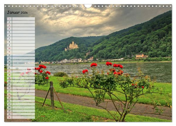Produktbild: Von Lahnstein bis R&uuml;desheim - Am wundersch&ouml;nen Mittelrhein (Wandkalender 2026 DIN A3 quer), CALVENDO Monatskalender