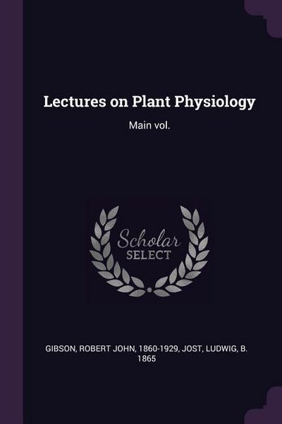 Produktbild: Lectures on Plant Physiology