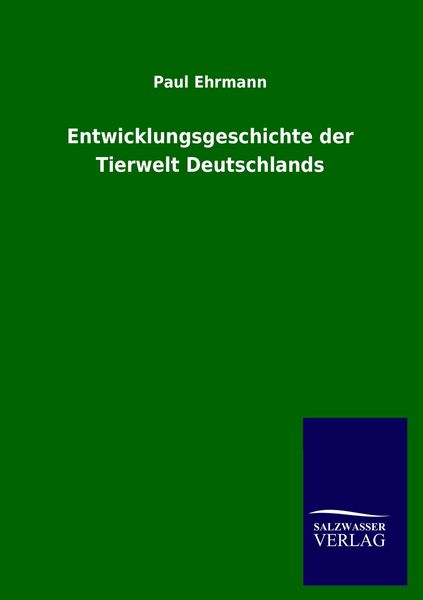 Produktbild: Entwicklungsgeschichte der Tierwelt Deutschlands
