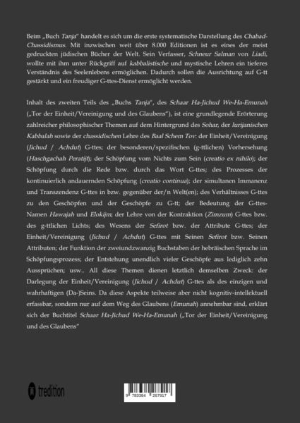 Produktbild: Schneur Salman von Liadi: Das Buch Tanja II