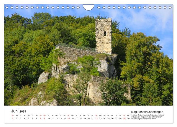 Deutschlands Burgen - besondere Burgen und schöne Schlösser (Wandkalender 2025 DIN A4 quer), CALVENDO Monatskalender