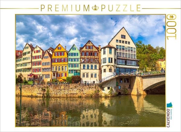Produktbild: CALVENDO Puzzle Neckarmauer bei der Eberhardsbr&uuml;cke | 1000 Teile Lege-Gr&ouml;&szlig;e 64x48cm Foto-Puzzle f&uuml;r gl&uuml;ckliche Stunden