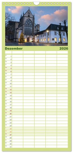 Produktbild: Familienplaner 2026 - Heimat Entdecken: Bergisches Land mit 5 Spalten (Wandkalender, 21 x 45 cm) CALVENDO
