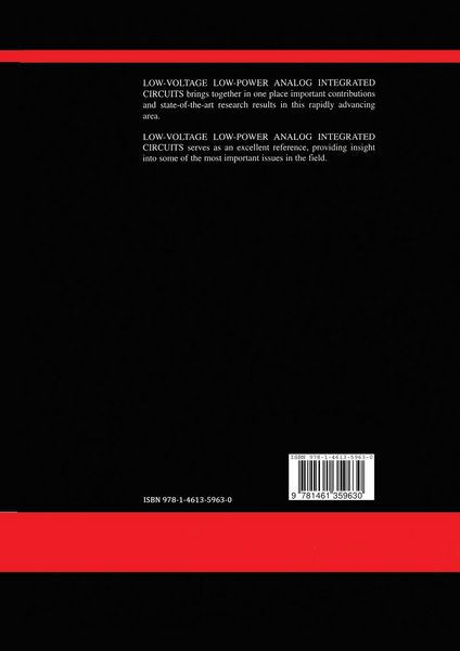 Produktbild: Low-Voltage Low-Power Analog Integrated Circuits