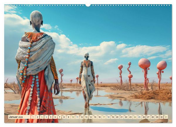 Produktbild: Surrealismus trifft W&uuml;ste (Wandkalender 2026 DIN A2 quer), CALVENDO Monatskalender