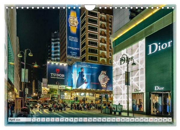 Produktbild: Hongkong, die pulsierende Metropole (Wandkalender 2026 DIN A4 quer), CALVENDO Monatskalender