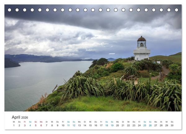 Produktbild: Neuseelands Leuchtt&uuml;rme (Tischkalender 2026 DIN A5 quer), CALVENDO Monatskalender