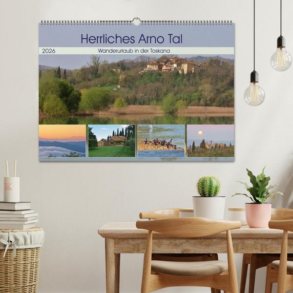 Produktbild: Herrliches Arno Tal - Wanderurlaub in der Toskana (Wandkalender 2026 DIN A2 quer), CALVENDO Monatskalender