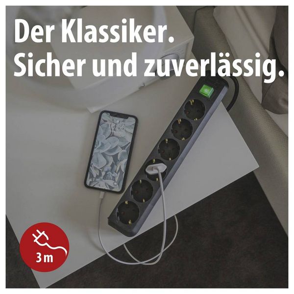 Produktbild: Brennenstuhl 1159500400 Steckdosenleiste mit Schalter 6fach Schwarz Schutzkontakt 1 St.