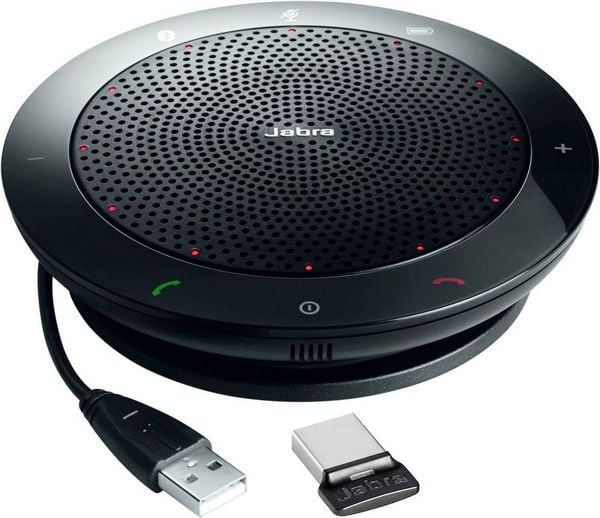 Jabra Speak 510+ MS (inkl. Link 370 Mini USB Adapter) Konferenzlautsprecher Bluetooth , USB-A (USB 2.0) Schwarz