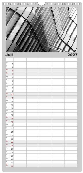 Produktbild: Familienplaner 2027 - Architektur - Fassaden im Detail 2027 mit 5 Spalten (Wandkalender, 21 x 45 cm) CALVENDO