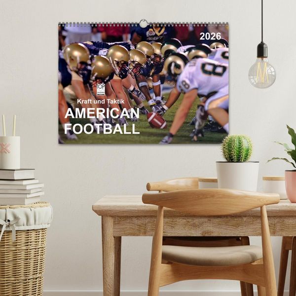 Produktbild: Kraft und Taktik - American Football (Wandkalender 2026 DIN A3 quer), CALVENDO Monatskalender