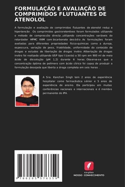 Produktbild: Formula&ccedil;&atilde;o E Avalia&ccedil;&atilde;o De Comprimidos Flutuantes De Atenolol