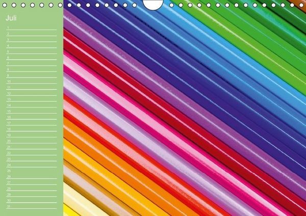 Produktbild: Die bunte Welt der Stifte - Geburtstagskalender (Wandkalender immerw&auml;hrend DIN A4 quer)