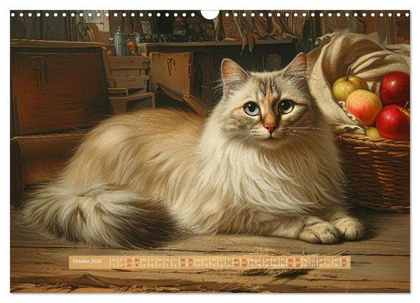 Produktbild: Nostalgische Samtpfoten (Wandkalender 2026 DIN A3 quer), CALVENDO Monatskalender