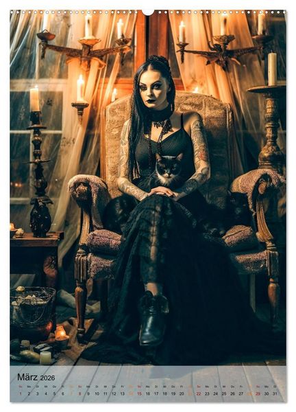 Produktbild: Gothic ist cool (hochwertiger Premium Wandkalender 2026 DIN A2 hoch), Kunstdruck in Hochglanz