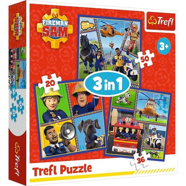 Produktbild: 3 in 1 Puzzle Feuerwehrmann Sam