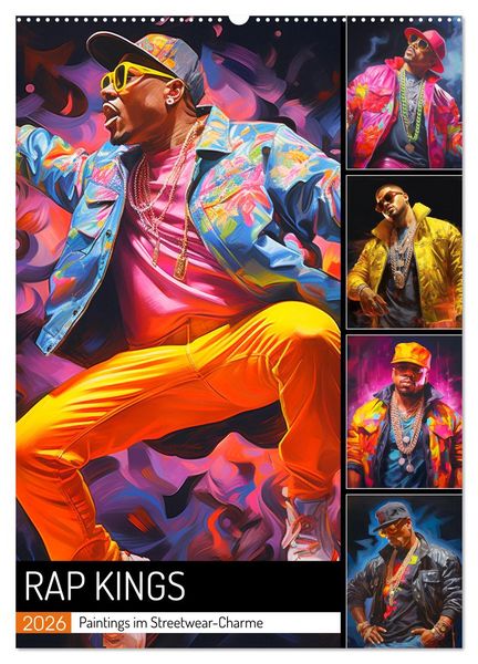 Produktbild: Rap Kings. Paintings im Streetwear-Charme (Wandkalender 2026 DIN A2 hoch), CALVENDO Monatskalender