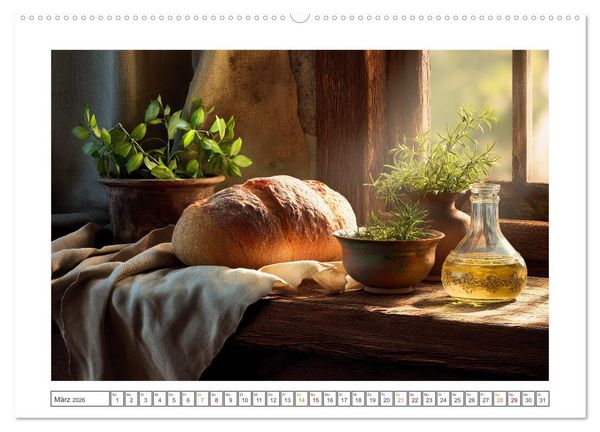 Produktbild: Landleben auf dem Tisch (hochwertiger Premium Wandkalender 2026 DIN A2 quer), Kunstdruck in Hochglanz