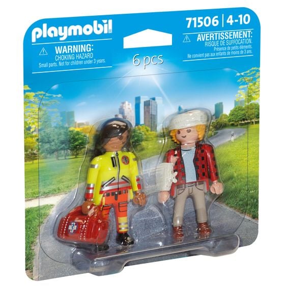 Produktbild: playmobil DuoPack Sanit&auml;terin mit Patient