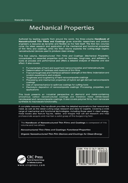 Produktbild: Nanostructured Thin Films and Coatings