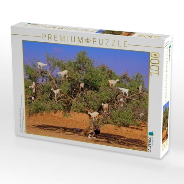 Produktbild: CALVENDO Puzzle Ziegen auf Argan-Baum, bei Rabat/Marokko | 1000 Teile Lege-Gr&ouml;&szlig;e 64x48cm Foto-Puzzle f&uuml;r gl&uuml;ckliche Stunden