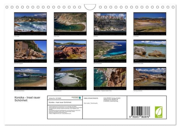 Produktbild: Korsika - Insel rauer Sch&ouml;nheit (Wandkalender 2026 DIN A4 quer), CALVENDO Monatskalender