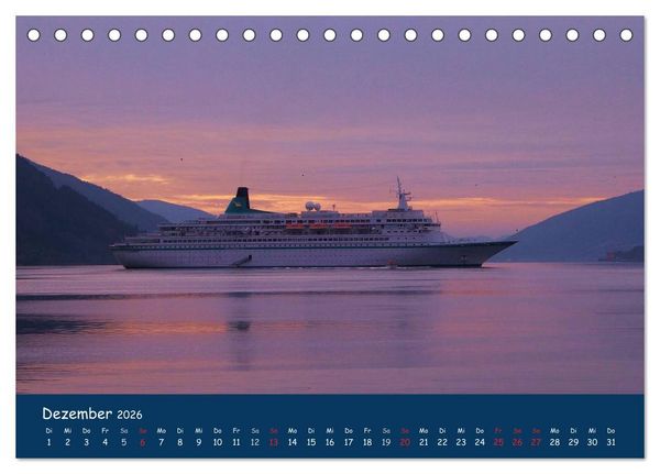 Produktbild: Traumschiffe im Norden (Tischkalender 2026 DIN A5 quer), CALVENDO Monatskalender
