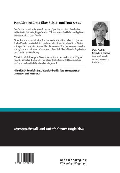 Produktbild: Popul&auml;re Irrt&uuml;mer &uuml;ber Reisen und Tourismus