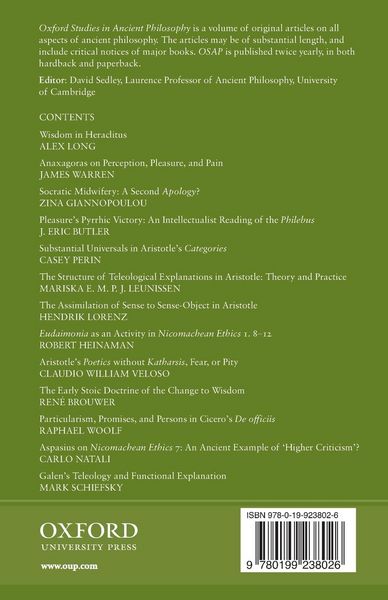 Produktbild: Oxford Studies in Ancient Philosophy