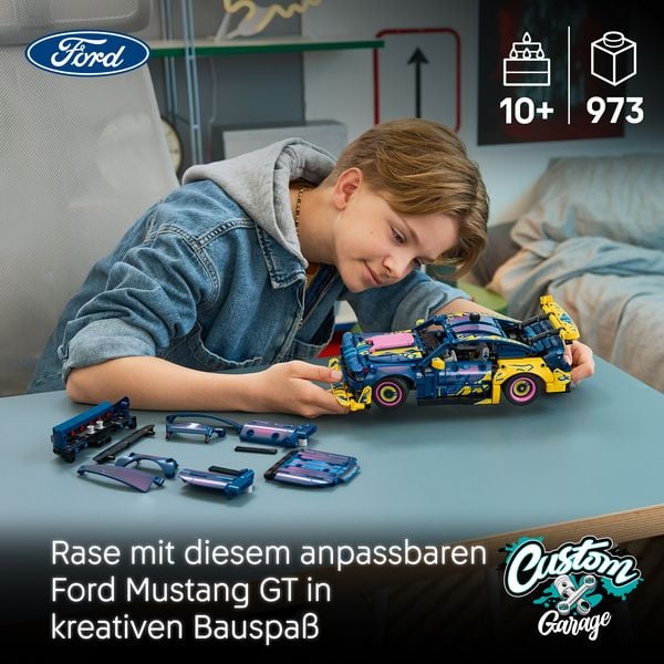 Produktbild: LEGO Technic 42236 Ford Mustang GT Auto aus der Tuning-Werkstatt, anpassbares Spielzeugauto