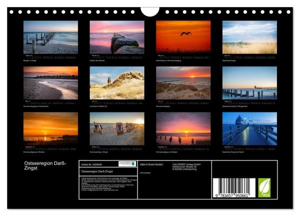 Produktbild: Ostseeregion Dar&szlig;-Zingst (Wandkalender 2026 DIN A4 quer), CALVENDO Monatskalender