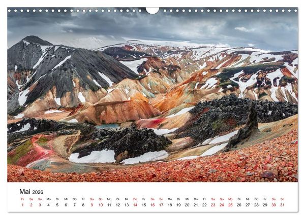 Produktbild: Island - Elemente der Natur (Wandkalender 2026 DIN A3 quer), CALVENDO Monatskalender