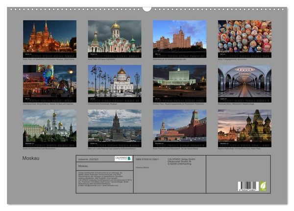 Produktbild: Moskau (Wandkalender 2026 DIN A2 quer), CALVENDO Monatskalender