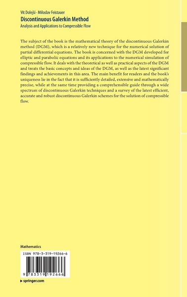 Produktbild: Discontinuous Galerkin Method