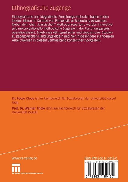 Produktbild: Ethnografische Zug&auml;nge