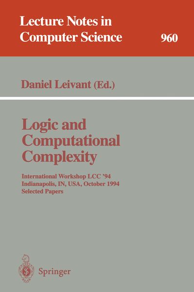 Produktbild: Logic and Computational Complexity