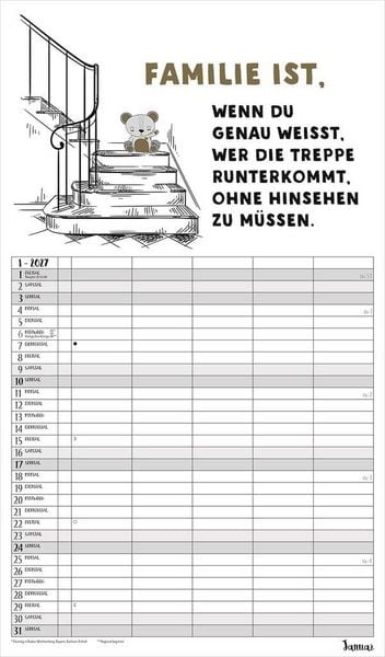 Produktbild: Visual Words Familienplaner 2027