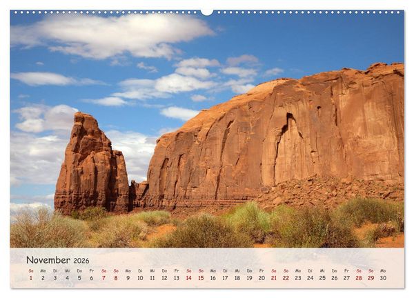 Produktbild: Monument Valley - Faszinierende Westernkulisse in den USA (hochwertiger Premium Wandkalender 2026 DIN A2 quer), Kunstdruck in Hochglanz