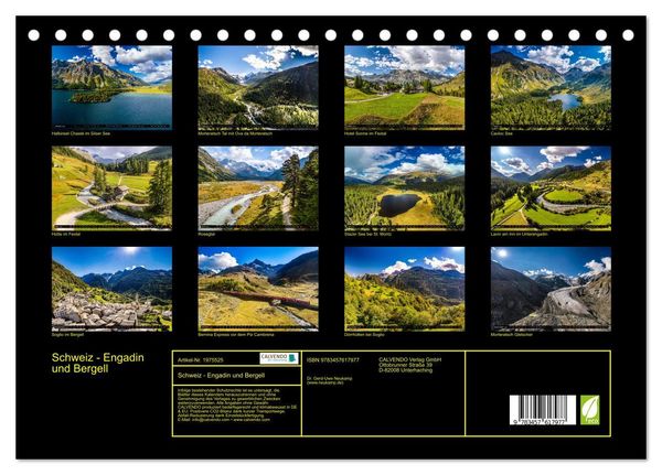 Produktbild: Schweiz - Engadin und Bergell (Tischkalender 2026 DIN A5 quer), CALVENDO Monatskalender